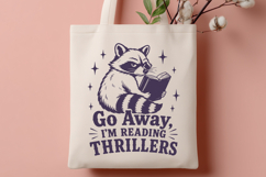 Go Away Im Reading Thrillers SVG PNG, Raccoon Book Lover Product Image 3