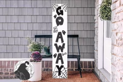 Halloween SVG, Go Away Porch Sign SVG Product Image 1