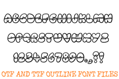 Go Faster Bubble Font Written Chunky Lettering ABC OTF Type Product Image 2