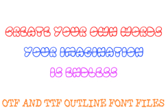 Go Faster Bubble Font Written Chunky Lettering ABC OTF Type Product Image 3