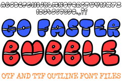 Go Faster Bubble Font Written Chunky Lettering ABC OTF Type by Squeeb Creative