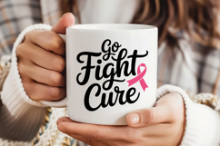 Go Fight Cure SVG | Breast Cancer Awareness SVG Product Image 3