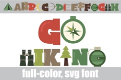 Go Hiking Muted Color Font Product Image 1