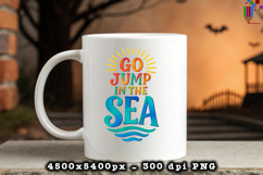 Go Jump In The Sea Design PNG File