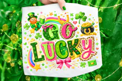 St Patrick's Day Go Lucky PNG, Irish PNG, Lucky Day PNG Product Image 1