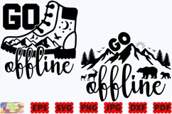 Go Offline SVG | Travel SVG | Adventure SVG | Mountain SVG Product Image 2