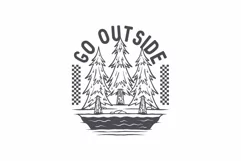 Go Outside Outdoor SVG T Shirt Design Product Image 2