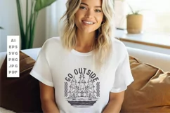 Go Outside Outdoor SVG T Shirt Design