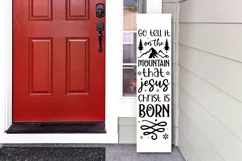 Go tell it on the mountain that jesus christ Porch Sign SVG Product Image 2
