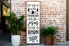 Go tell it on the mountain that jesus christ Porch Sign SVG Product Image 3
