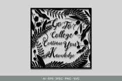 Go to College Continue Your Knowledge Papercut Product Image 2