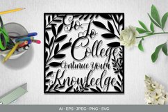 Go to College Continue Your Knowledge Papercut Product Image 2