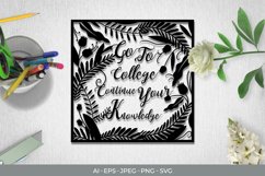 Go to College Continue Your Knowledge Papercut Product Image 1