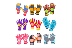 goalkeeper gloves set cartoon Product Image 1