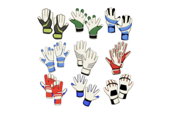 goalkeeper gloves set cartoon Product Image 1