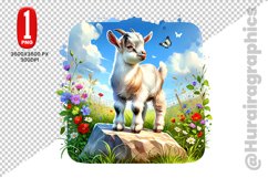 Cute Goat Clipart - PNG File Product Image 1