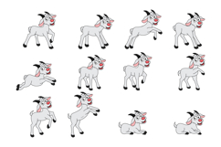 Cute Goat Animal Cartoon Product Image 1