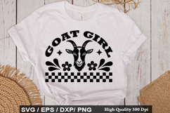 Goat Girl - Goat SVG Design Product Image 1