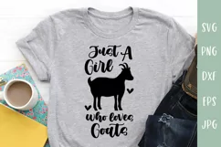 Just A Girl Who Loves Goats - Goat Lover SVG Cut File Product Image 1
