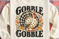 Gobble Gobble Thanksgiving Turkey PNG Product Image 4