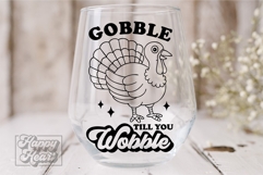 Gobble Till You Wobble SVG PNG - Thanksgiving Decor Turkey Product Image 1