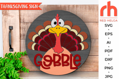 gobble turkey svg, peeking turkey svg, fall hanger svg, welcome sign svg, thanksgiving sign svg, farmhouse door sign svg, round hanging sign svg, laser cut file, layered sign svg, harvest sign svg, home sign svg, front sign svg, outside fall sign svg