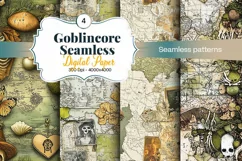 Goblincore Digital Paper - 4 Digital Seamless Paper Product Image 1