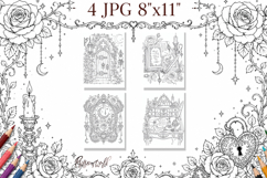 Gothic Romance Coloring Pages | Haunted Romance Product Image 1