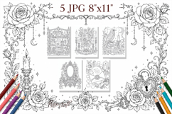 Gothic Romance Coloring Pages | Vintage Romance Product Image 1