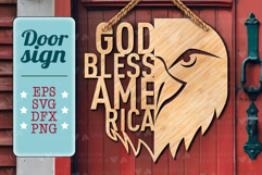 Patriotic door sign| 4th July decoration SVG Product Image 1