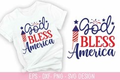 God bless America SVG - 4th of July SVG Design Product Image 1