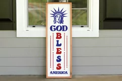 God bless America Porch Sign Design, Patriotic SVG Product Image 2