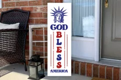 God bless America Porch Sign Design, Patriotic SVG Product Image 3