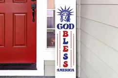 God bless America Porch Sign Design, Patriotic SVG Product Image 4