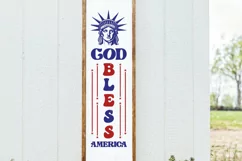 God bless America Porch Sign Design, Patriotic SVG Product Image 5
