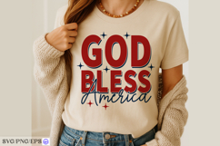 God Bless America 4th of July SVG PNG T-shirt Design Product Image 1