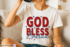 God Bless America 4th of July SVG PNG T-shirt Design Product Image 2
