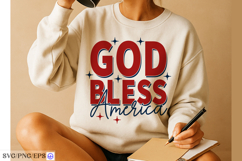 God Bless America 4th of July SVG PNG T-shirt Design Product Image 3