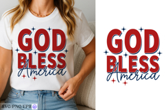 God Bless America 4th of July SVG PNG T-shirt Design Product Image 4
