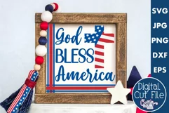4th of July Svg, America Farmhouse Sign, God Bless America Product Image 1