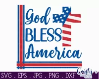 4th of July Svg, America Farmhouse Sign, God Bless America Product Image 2