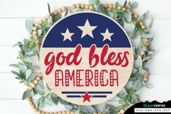 God Bless America SVG, 4th Of July Round Sign SVG Design Product Image 3
