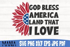 God Bless America Svg Cut File, 4th of July Svg Product Image 1