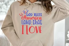 God bless America land that I love SVG,Land of the Free SVG Product Image 2