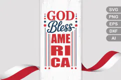 God Bless America SVG File | 4th of July Porch Sign SVG Product Image 1