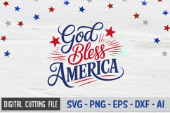 God Bless America SVG File | 4th of July SVG Product Image 1