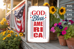 God Bless America SVG File | 4th of July Porch Sign SVG Product Image 2