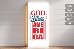 God Bless America SVG File | 4th of July Porch Sign SVG Product Image 3