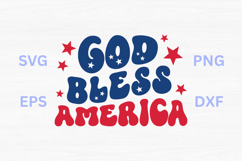God Bless America Retro SVG Product Image 1