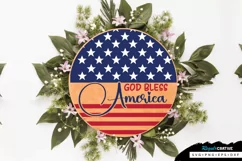 God Bless America SVG, 4th Of July Round Sign SVG Design Product Image 2